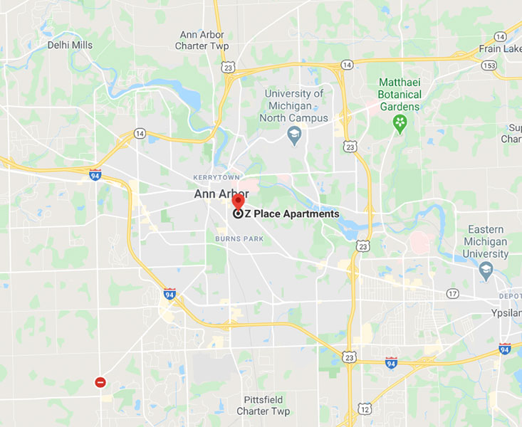 Map of Z Place Apartments