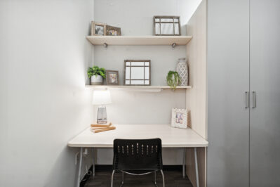Workspace with a desk