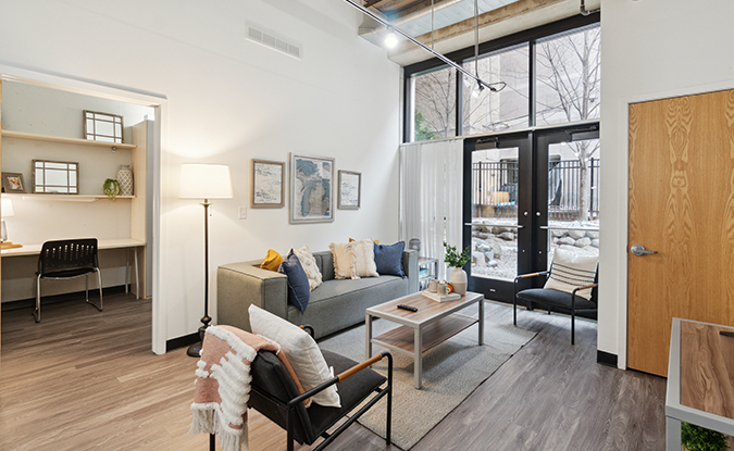 Furnished apartment living space